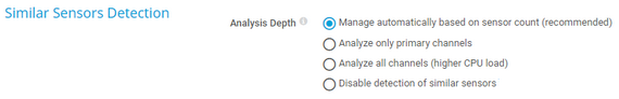 Similar Sensors Detection Settings Similar Sensors Detection Settings