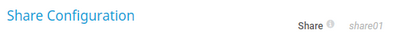 Share Configuration Share Configuration